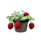 Arbuste à fraises en pot au crochet